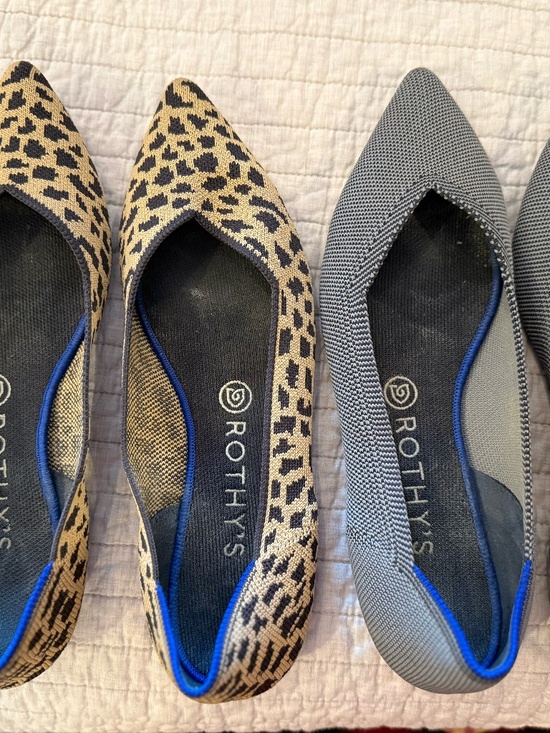Rothy's Shoes - Rothy's the point flats in leopard and gray 9.5 9 1/2 shoes